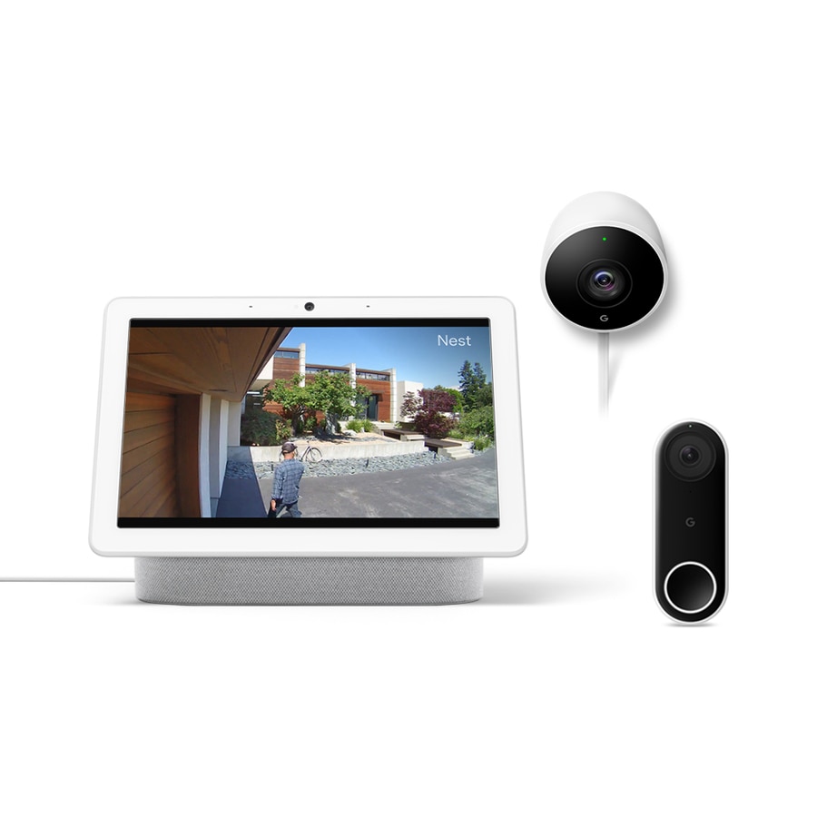 Google Nest Hub Max, Nest Hello Video Doorbell, Nest Outdoor Cam