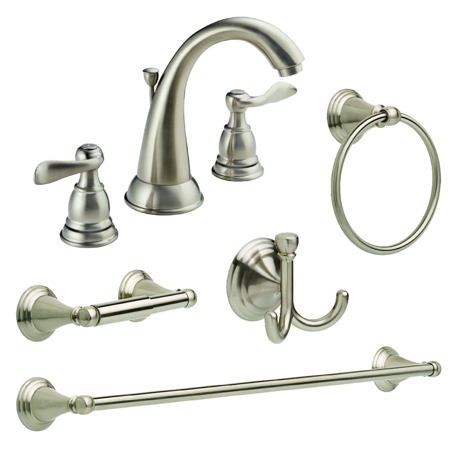 Shop Delta Windemere Brushed Nickel Bathroom Hardware Set At Lowes Com   GR 172 16217182 