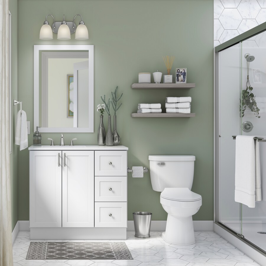 Shop Style Selections Davies White Modern Vanity Bathroom Collection at ...