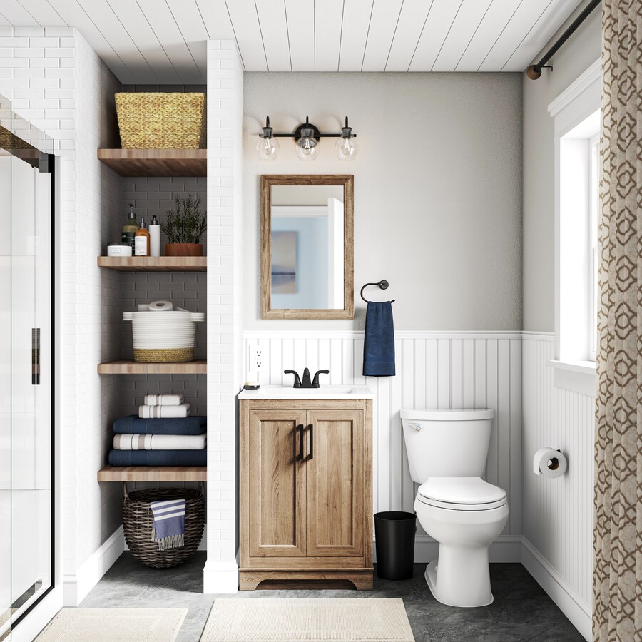 Shop Style Selections Retford Light Oak Brown Farmhouse