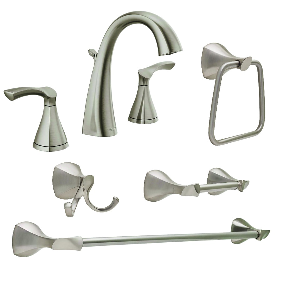 Shop Delta Sandover Brushed Nickel Bathroom Hardware Set at