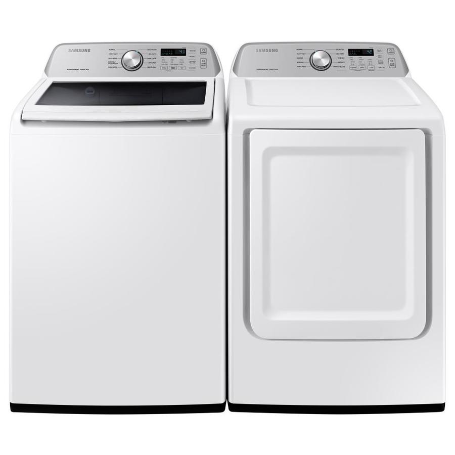 Samsung  High Efficiency ActiveWave™ Agitator Active WaterJet Top-Load Washer & Electric Dryer Set - Thumbnail