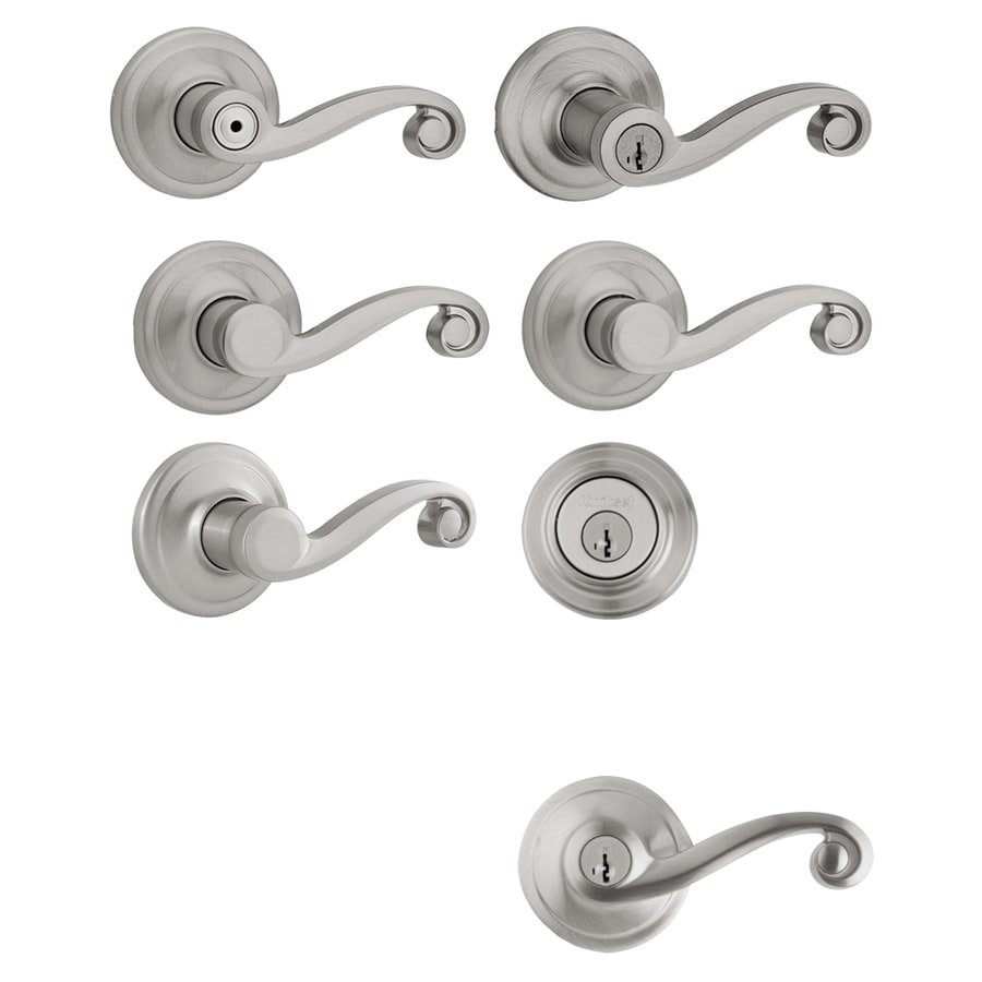 Shop Kwikset Signatures Lido Satin Nickel Door Handle Series at