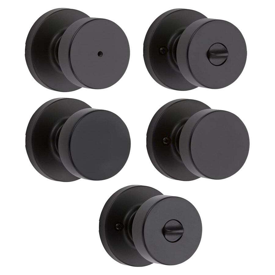 Kwikset Signatures Pismo Matte Black Door Handle Collection