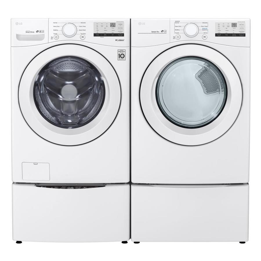 Shop LG Ultra-Large Capacity HE Stackable White Washer &amp; Dryer Set at