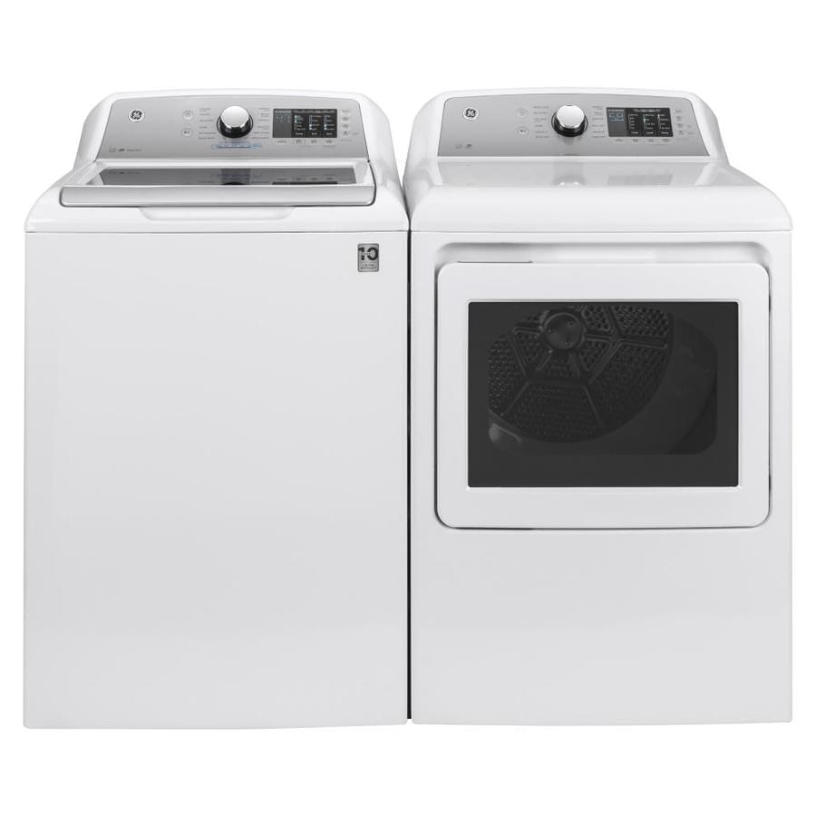 Shop GE High Efficiency TopLoad Washer & Gas Dryer Set w/ FlexDispense