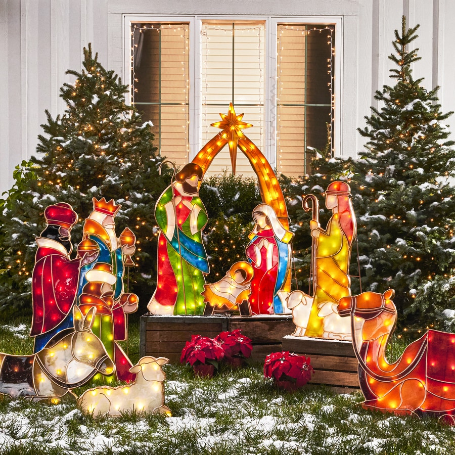 Gift-Creche Scene-Ornaments-Nativity Set-Christmas