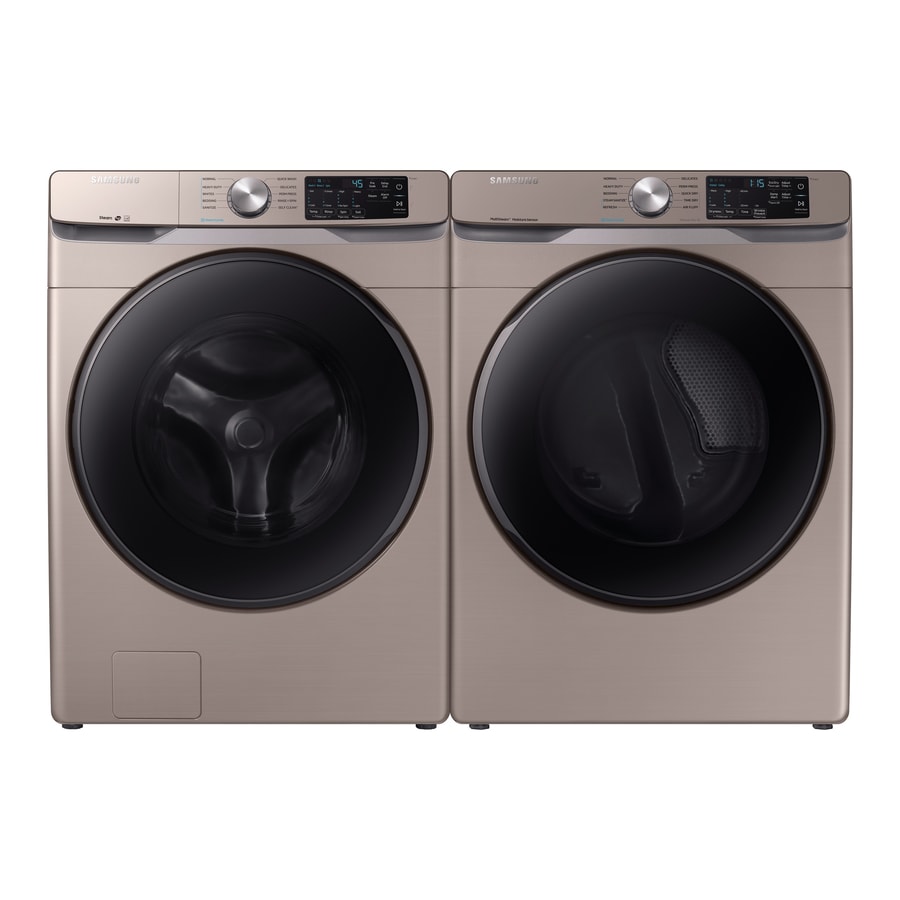shop-samsung-champagne-front-load-washer-electric-dryer-set-with