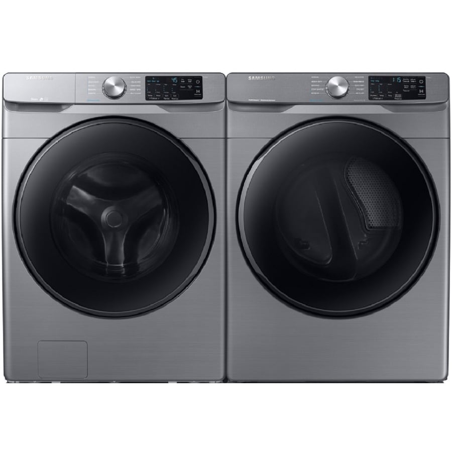 Shop Samsung Platinum FrontLoad Washer & Gas Dryer Set with Steam and