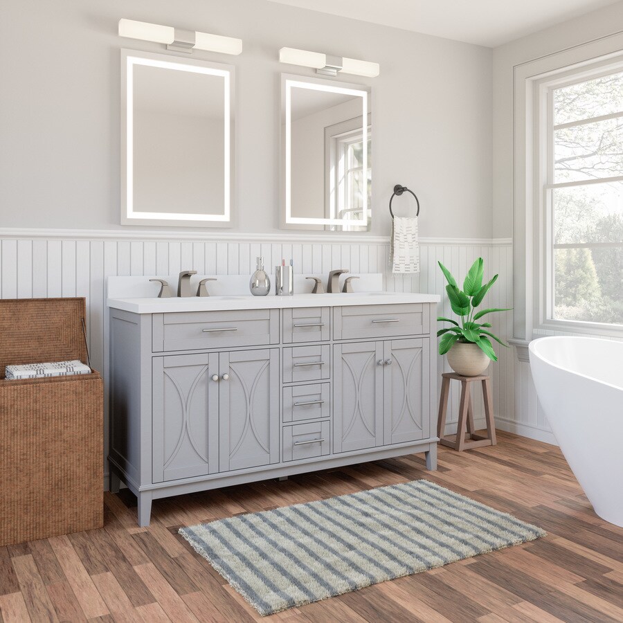 allen + roth  Alcova Gray 60-Inch Bathroom Vanity Collection - Thumbnail