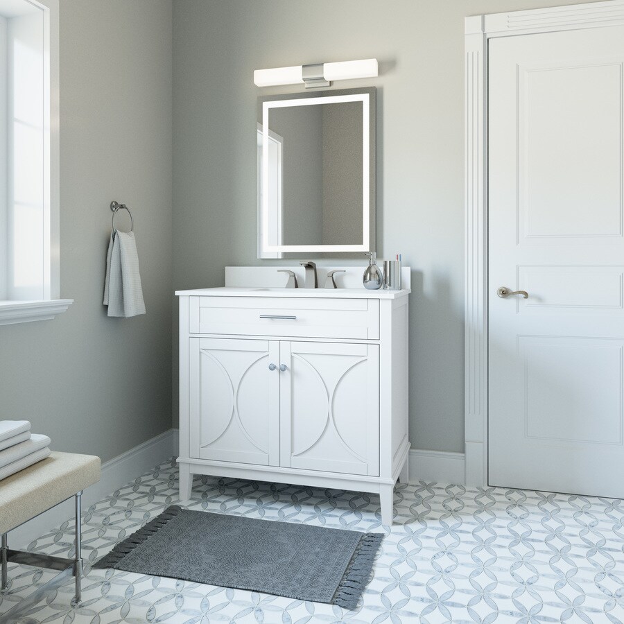 Shop allen + roth Alcova White 36Inch Bathroom Vanity Collection at