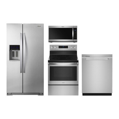 Shop Lg Side By Side Refrigerator Electric Range Suite In Stainless Steel At Lowes Com