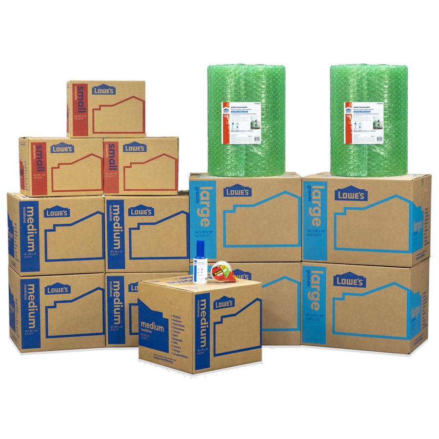 Lowe's 18-in W x 16-in H x 18-in D Classic Medium Cardboard Moving Box with Handle Holes | 1211260