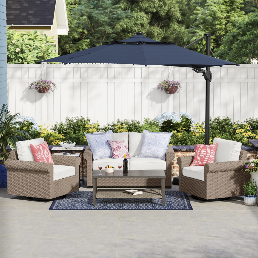 Shop allen + roth Emerald Cove 4Piece Patio Conversation Set with