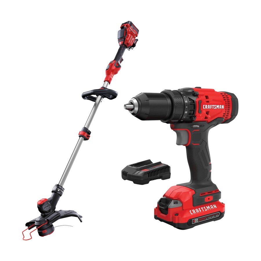 Craftsman V20 Weedwacker Cordless String Trimmer with Quickwind, 13-inch (CMCST920D2)