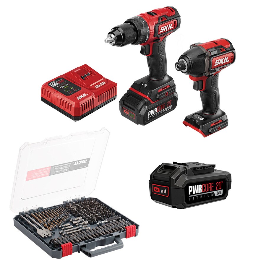 SKIL  PWR CORE 20™ 20-Volt 2 Tool Brushless Combo Starter Kit - Thumbnail