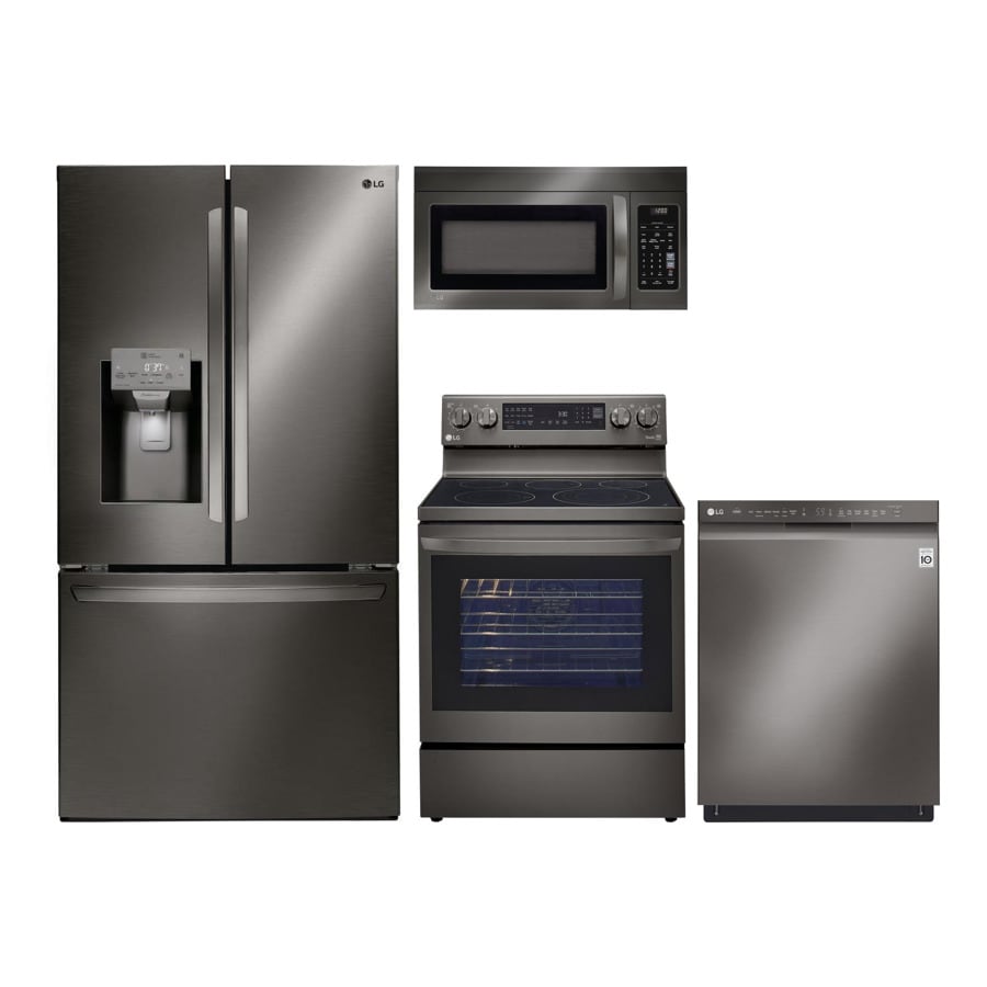 LG Black stainless steel Kitchen Appliance Packages at