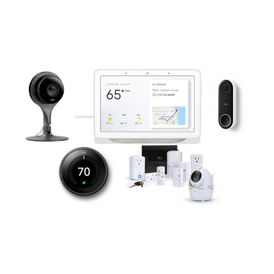 Google Nest Hub (Chalk) with Indoor Camera, ALC