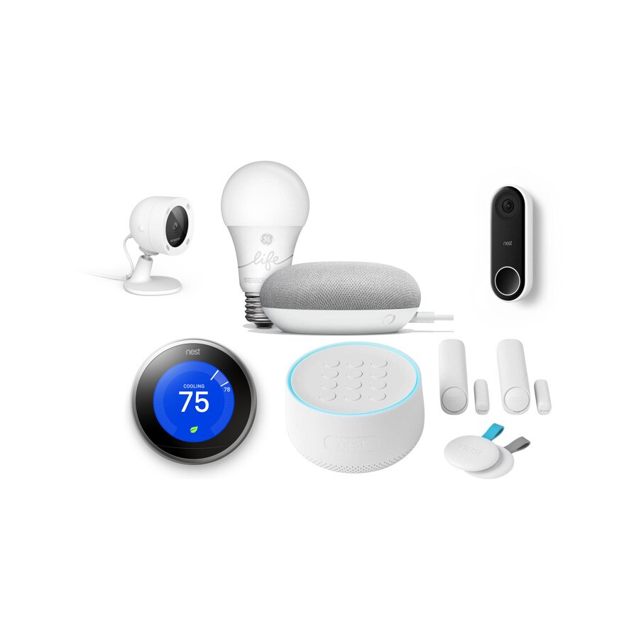 Google  Smart Light Starter (Chalk) with Indoor Camera, Kangaroo - Thumbnail