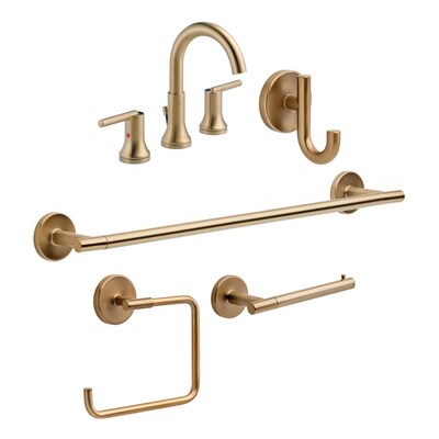 Champagne Bathroom Accessories, Delta Champagne Bronze Shower Curtain Rod