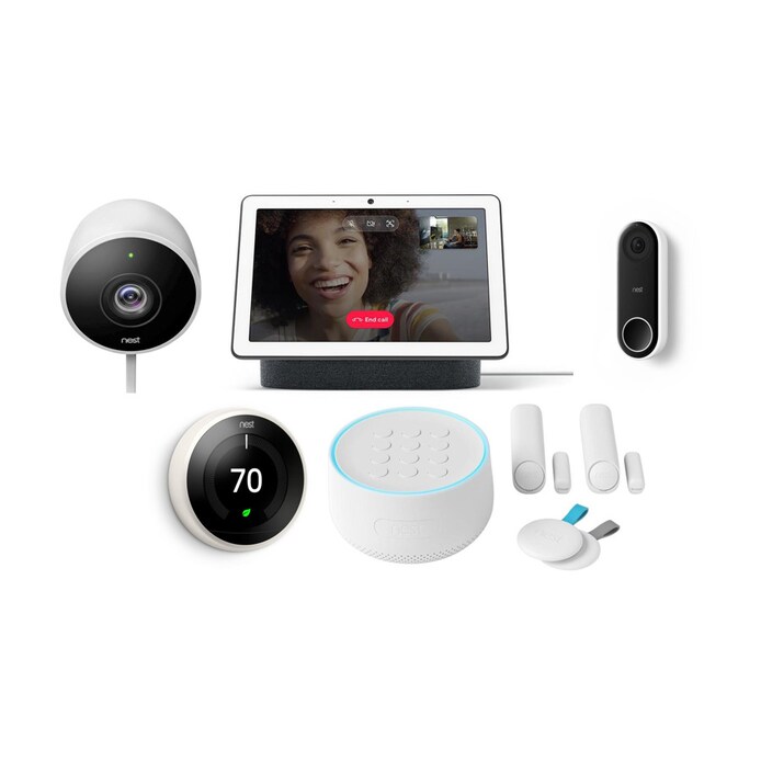 Google Nest Hub Max (Charcoal) with Outdoor Camera