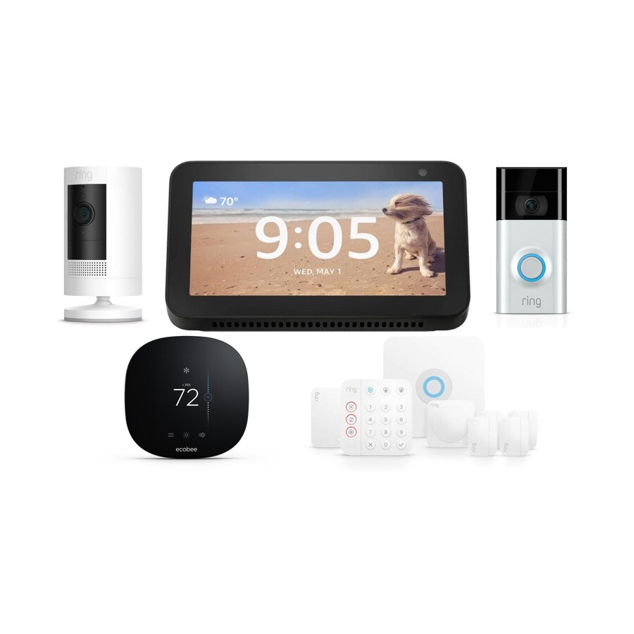 Amazon Echo Show (Charcoal) with Outdoor Camera, ecobee, Ring