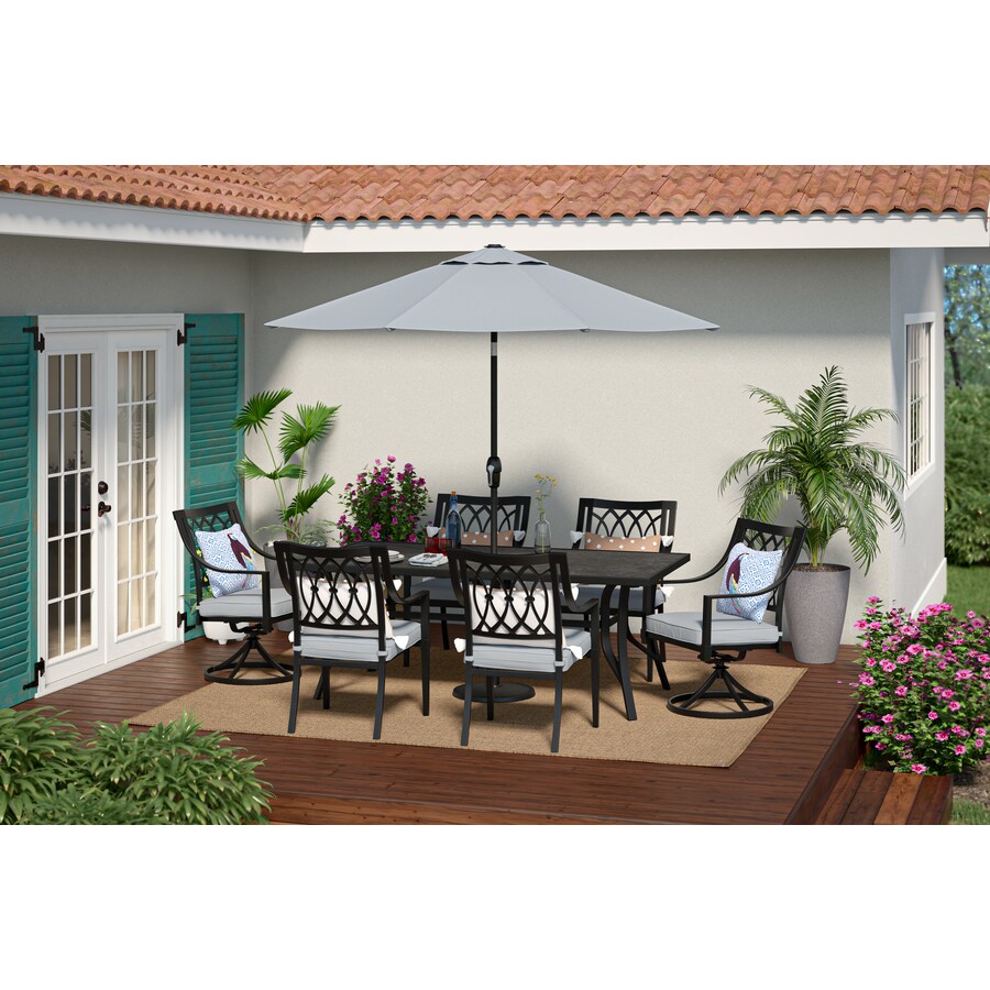 Shop Allen Roth Aspen Grove 7 Piece Patio Dining Set At Lowes Com