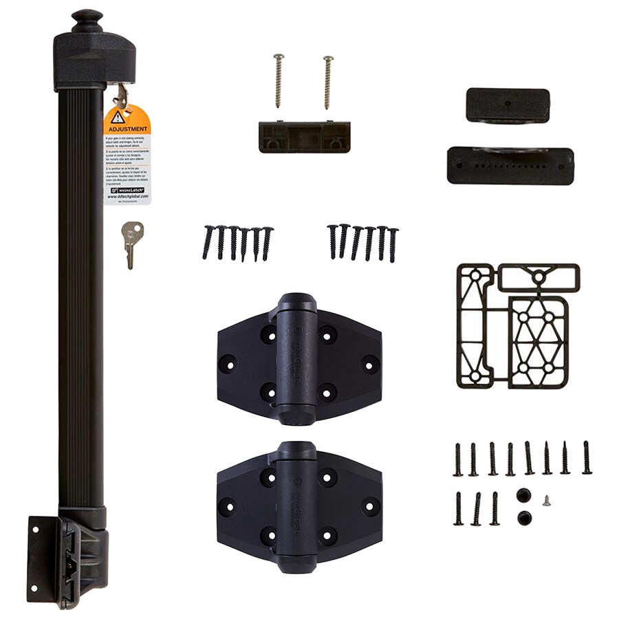 National Hardware Black MagnaLatch Gate Lock and Hinge Set