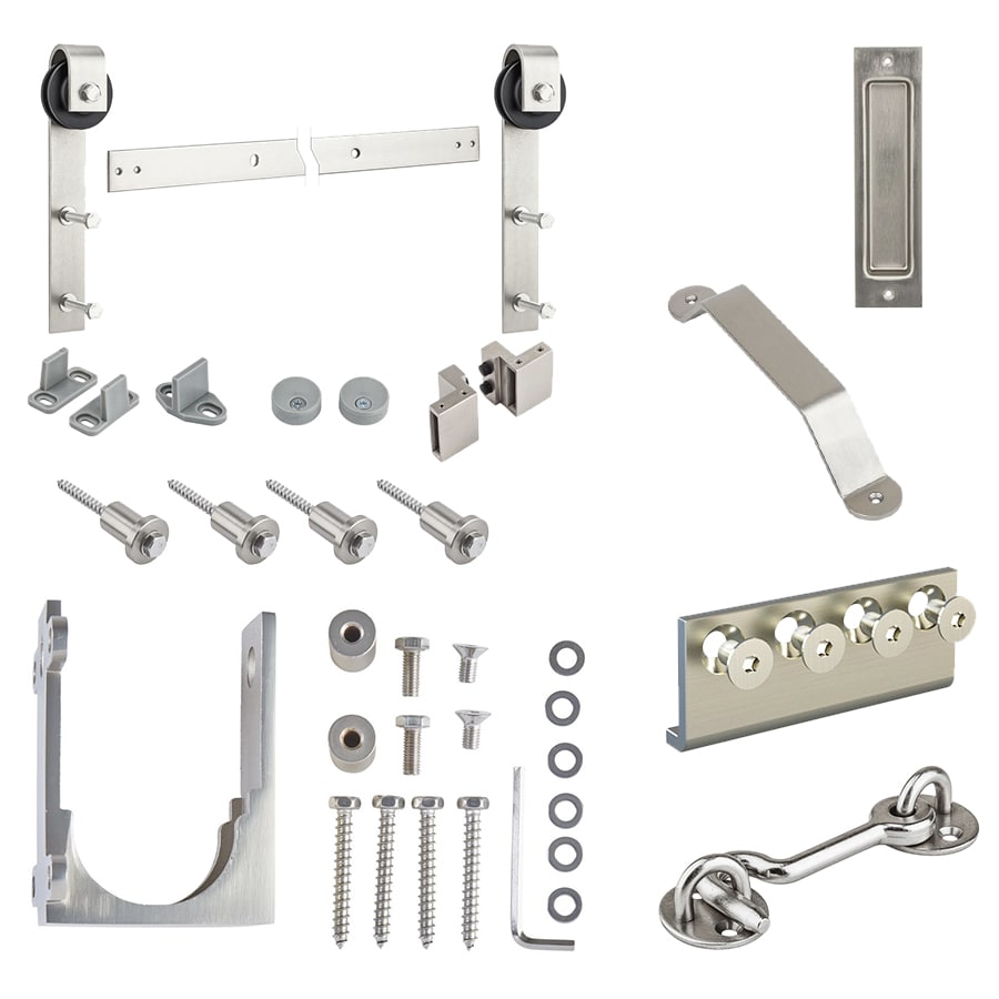 National Hardware  Satin Nickel Interior Barn Door Kit - Thumbnail