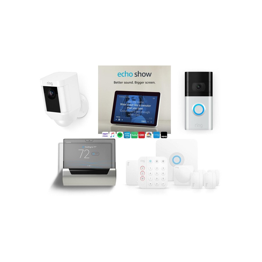 Lux Echo Show (Sandstone) with Outdoor Camera, , Ring