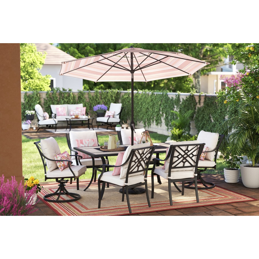 Shop Style Selections Elliot Creek 7 Piece Patio Dining Set At Lowes Com