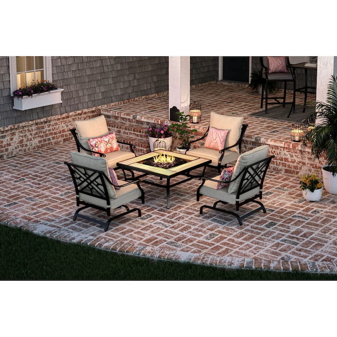 Style Selections Elliot Creek 5, Patio Furniture Conversation Sets With Fire Pit