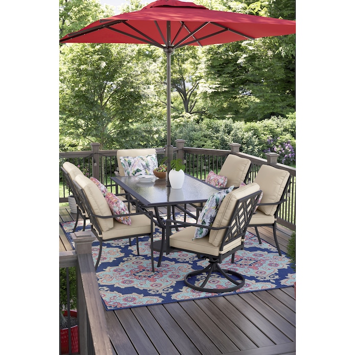 Style Selections Glenn Hill 7, Small Patio Table Set With Umbrella Hole