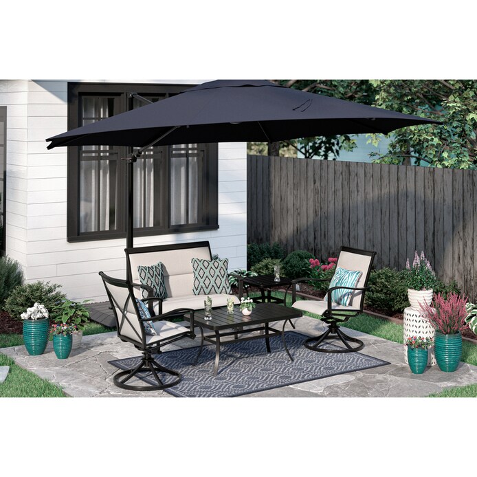 Style Selections Melrose 4 Piece, Patio Conversation Sets With Swivel Chairs