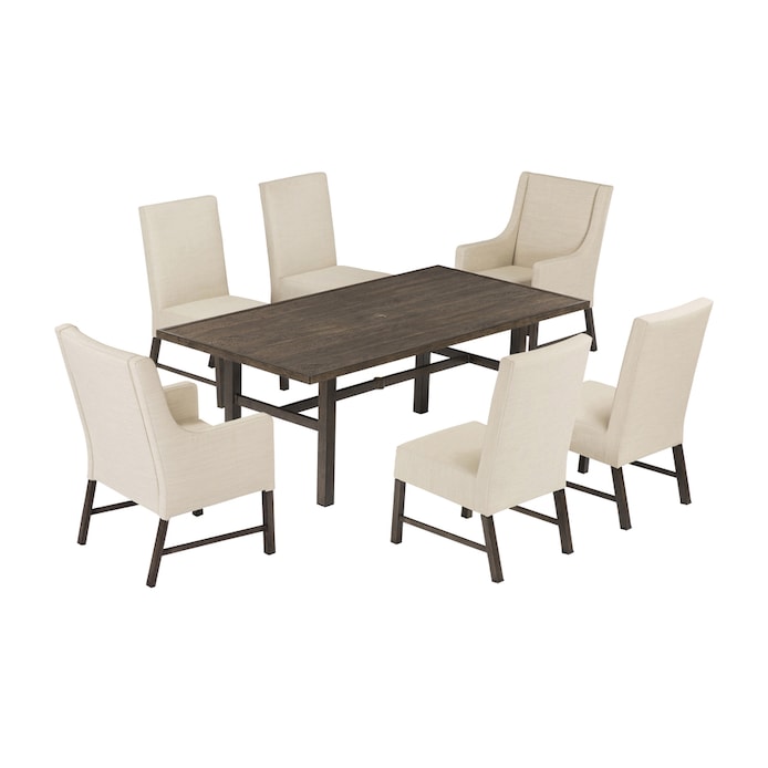Allen Roth Riverchase 7 Piece Patio Dining Set At Com - Allen And Roth Patio Dining Chairs