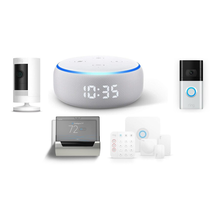 Lux  Echo Dot (White) with Outdoor Camera, , Ring - Thumbnail