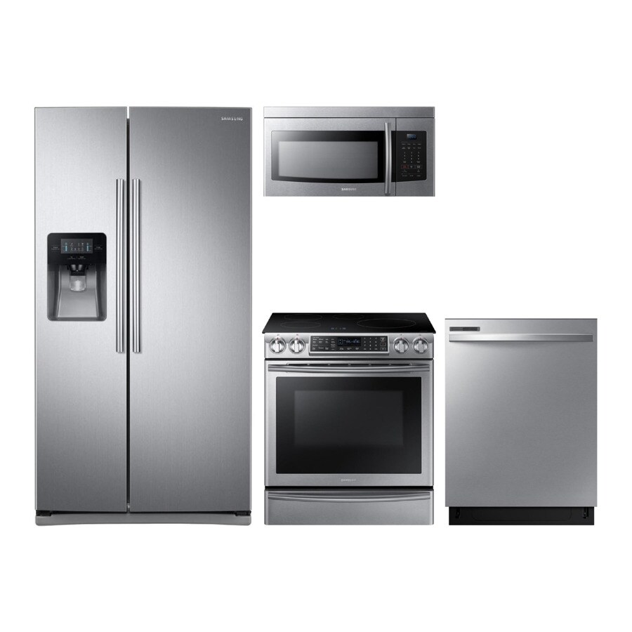 Shop Samsung Side-by-side Refrigerator & Induction Range Suite In 