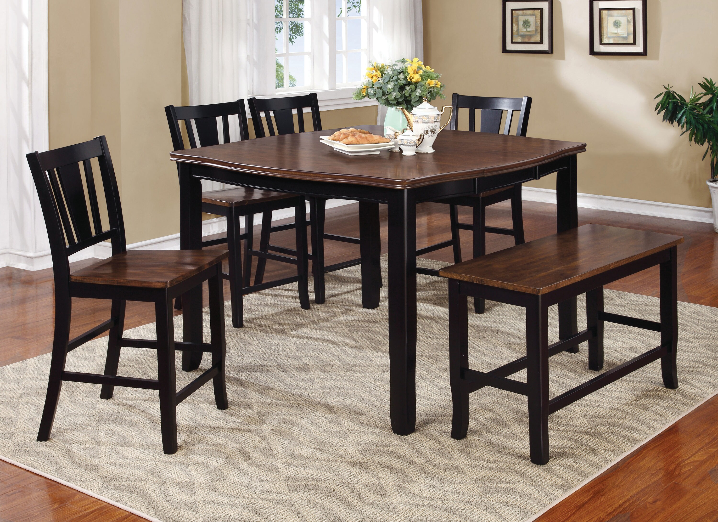 Furniture of America Desert Highlands Black and Cherry Transitional ...