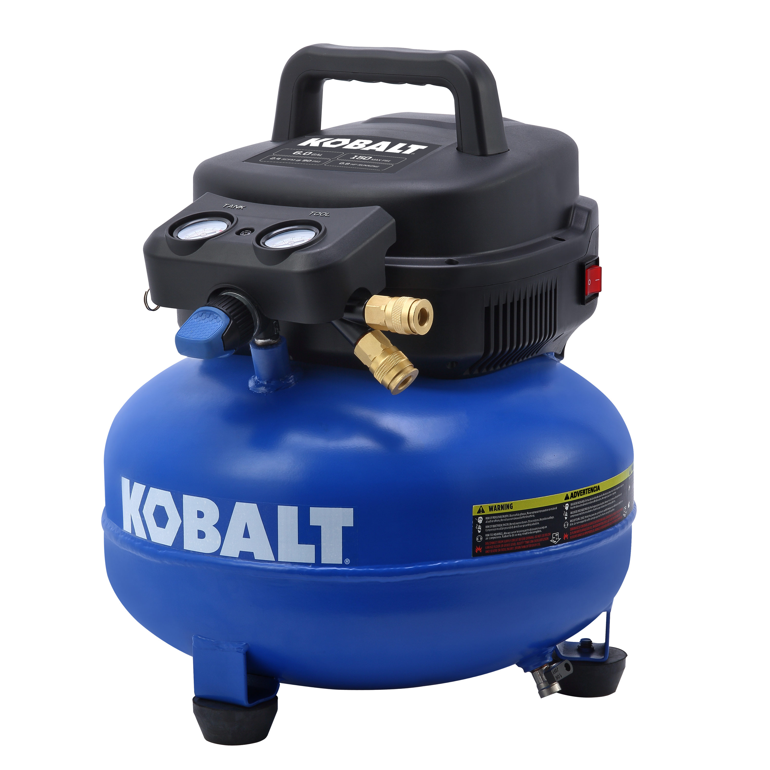 Kobalt 6-Gallon Single Stage Portable Corded Electric Pancake Air Compressor