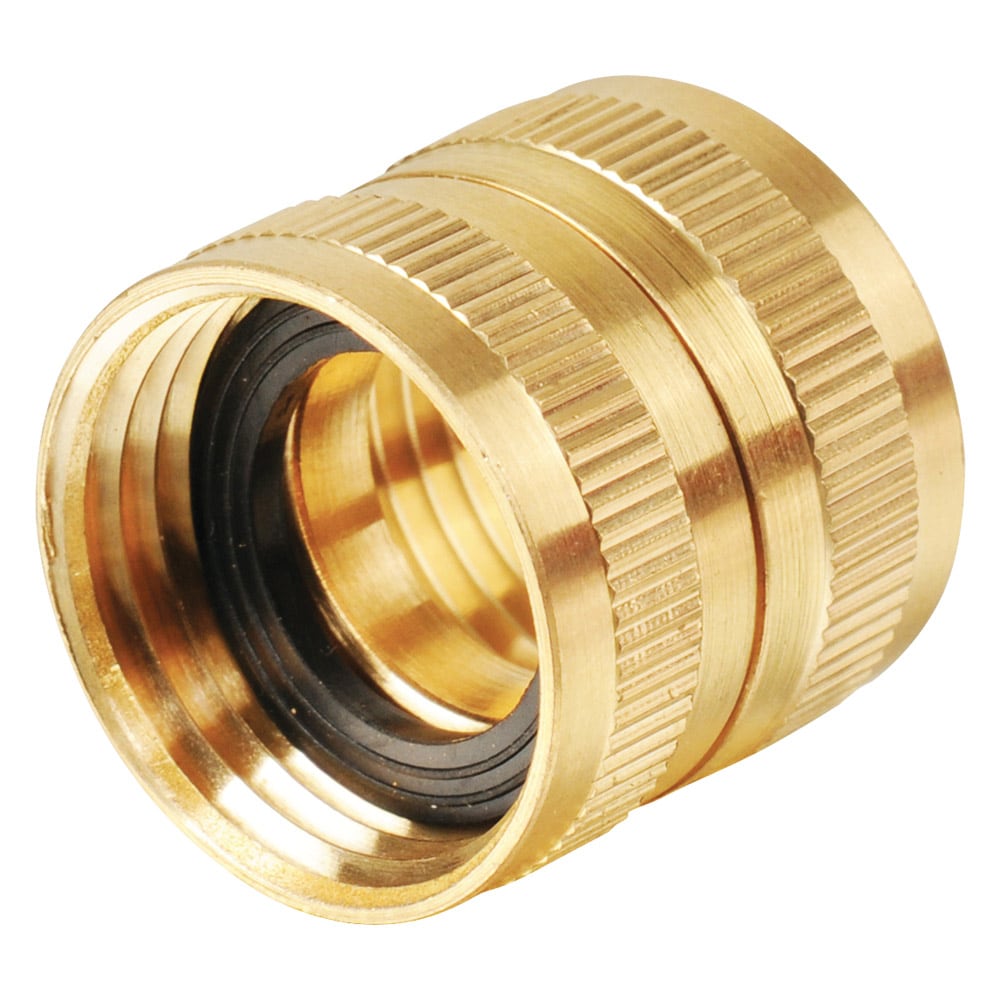 2 Pack 3/4 Inch Brass Garden Hose Connector with Dual Swivel for Male Hose to Male Hose Female to Female Hose Adapter 