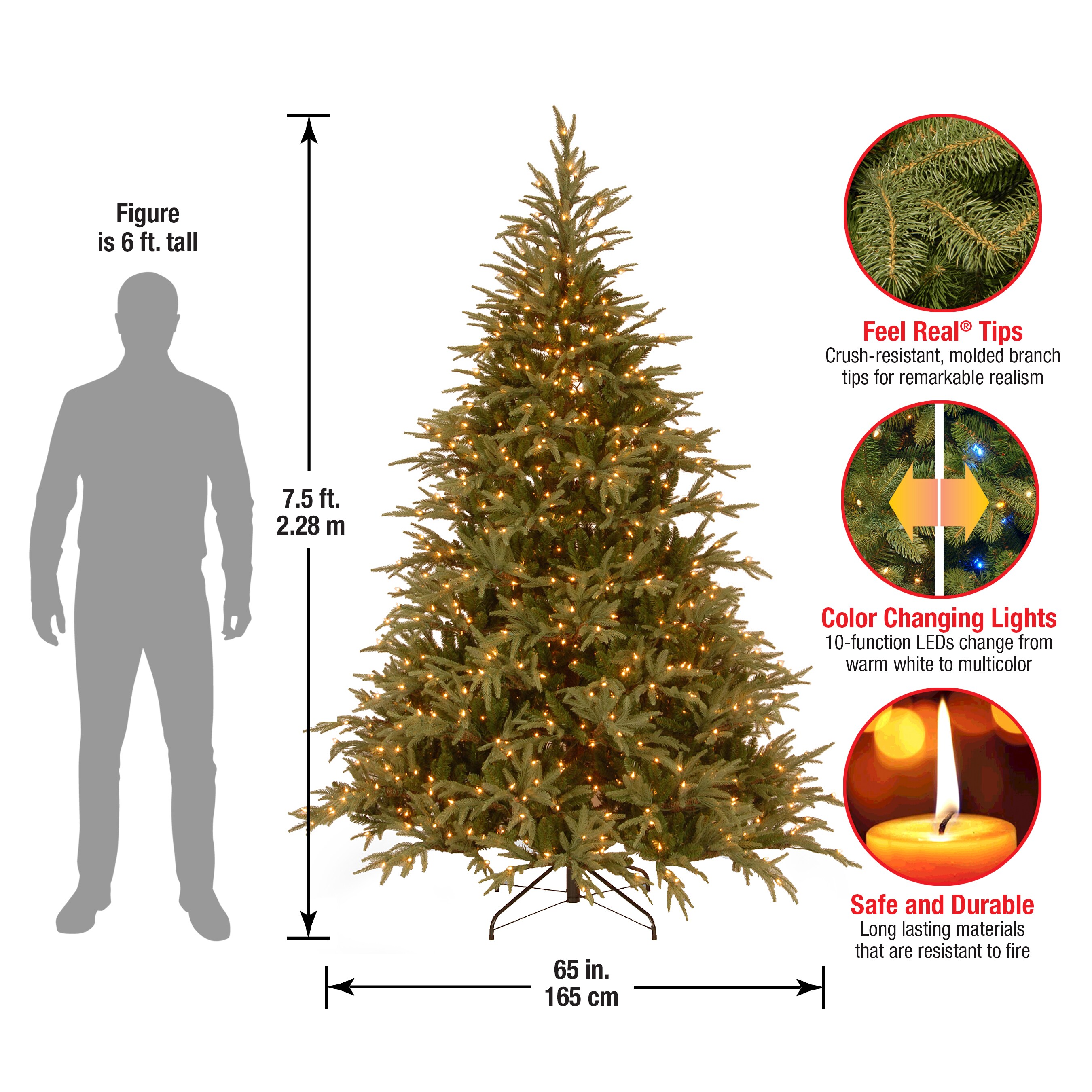 National Tree Company PEFG4-308LD-75 Artificial-Christmas-Trees - View #6