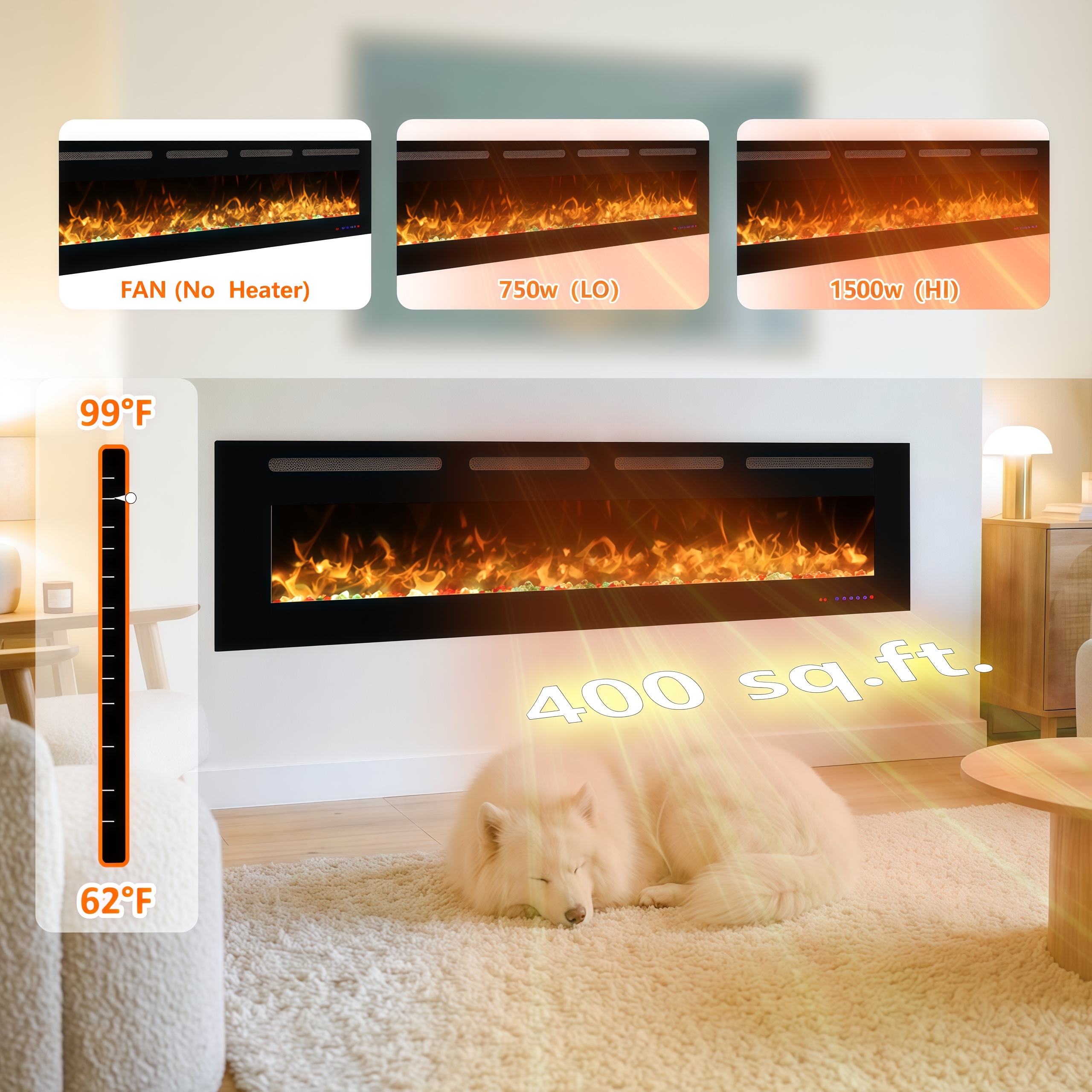 EASE-WAY LW05EF72RB Electric-Fireplaces - View #4