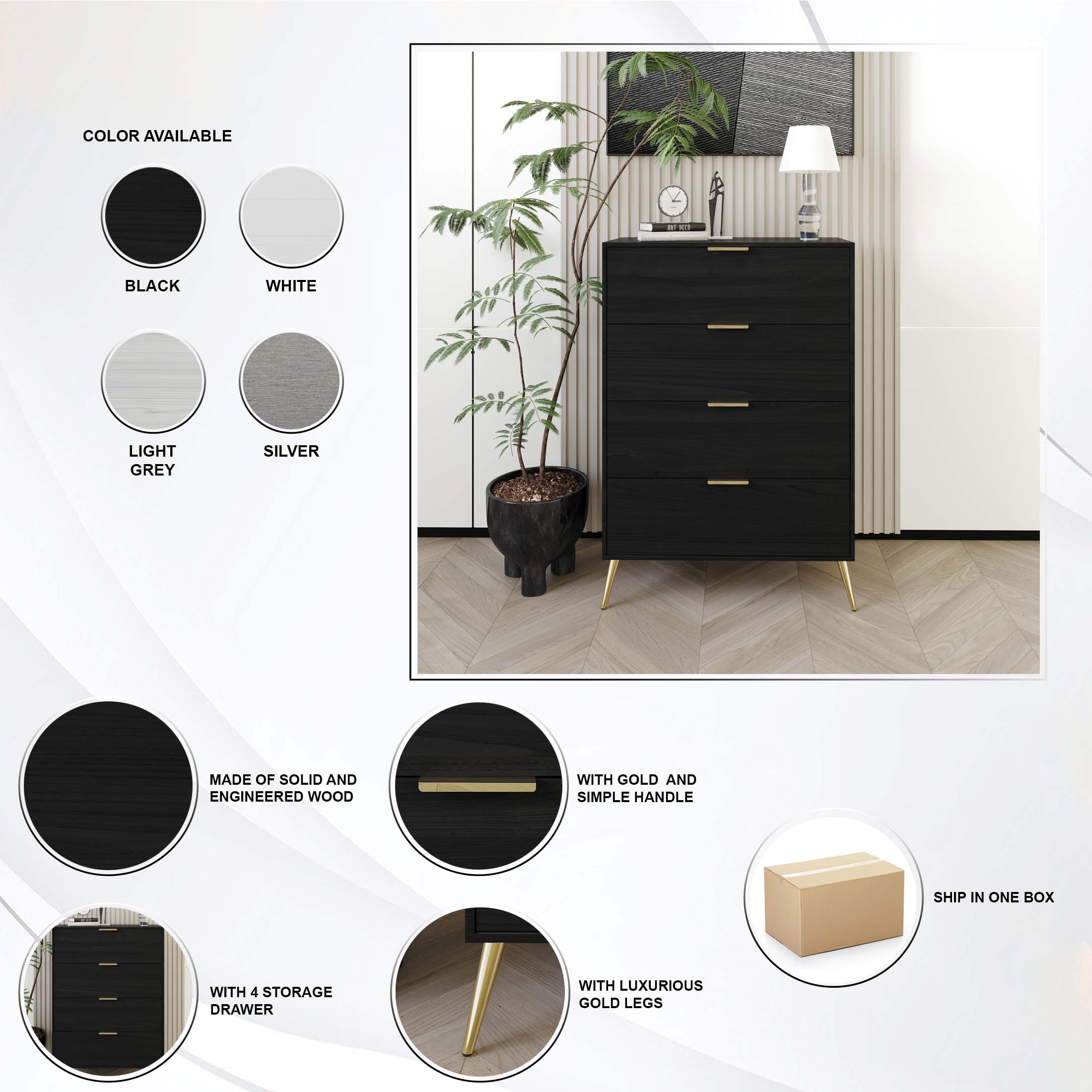 CasePiece C90138CH-WT dressers - View #10