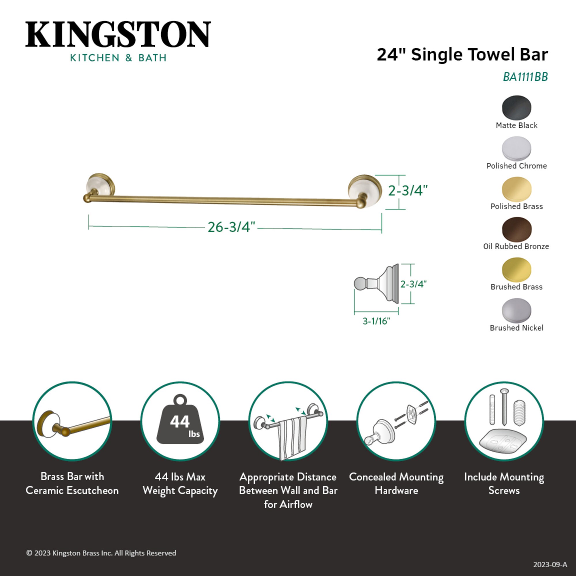 Kingston Brass WL11111 d060350 - View #3