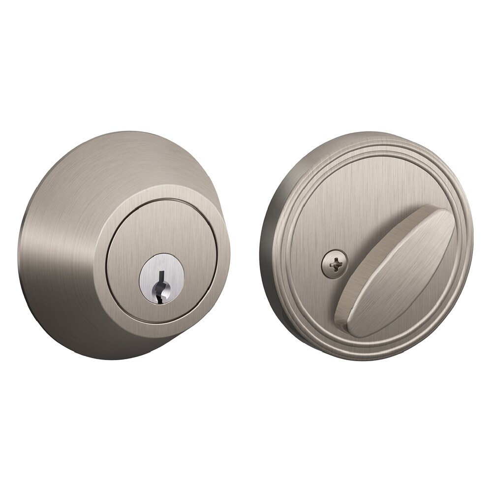 Schlage JD60 619 JD Satin Nickel Single Cylinder Deadbolt