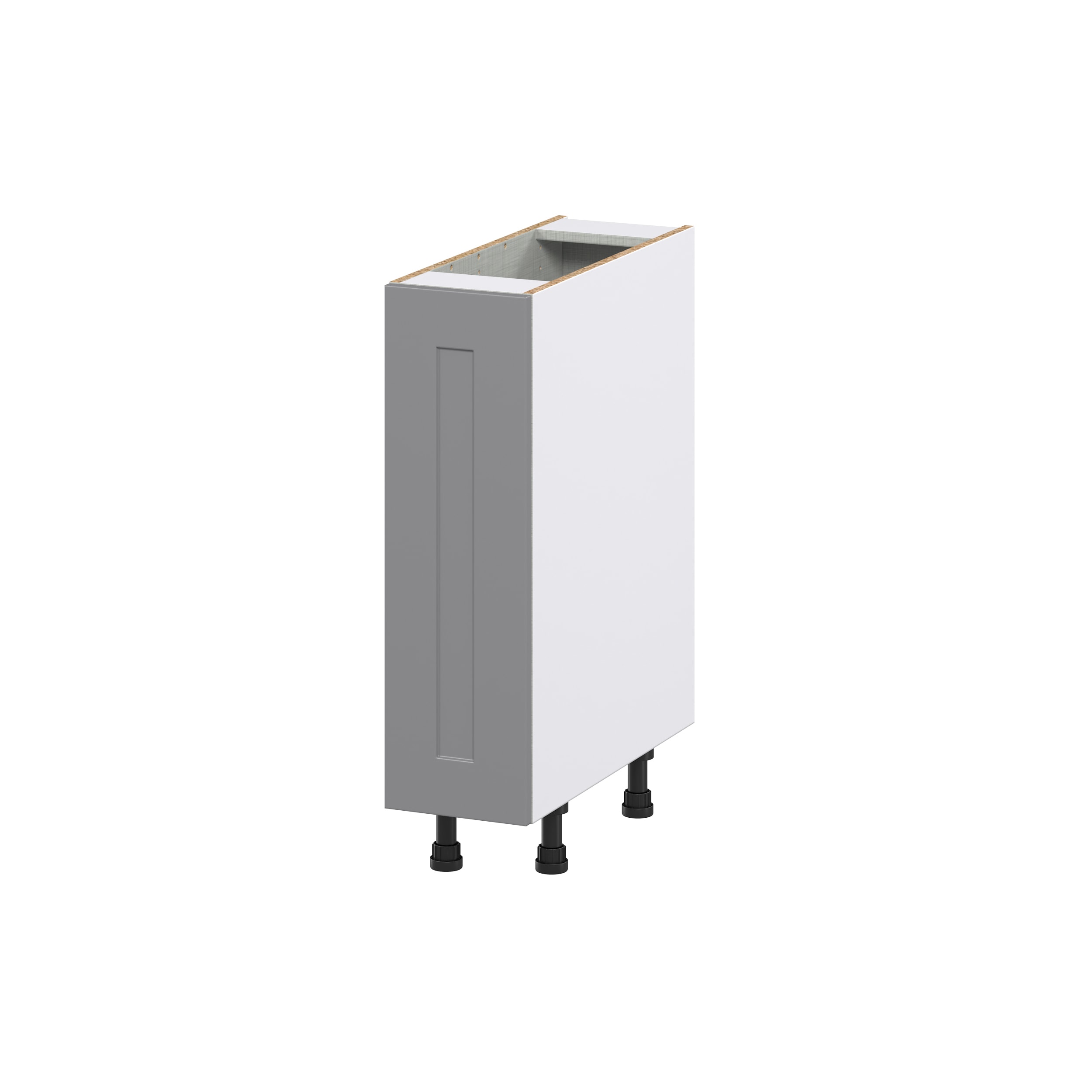 Hugo&Borg DSB9FHPOL-BM Beaumont 9-in W x 34.5-in H x 25-in D Slate Gray Pull-out cabinet Base Fully assembled Cabinet (Recessed Panel Shaker)
