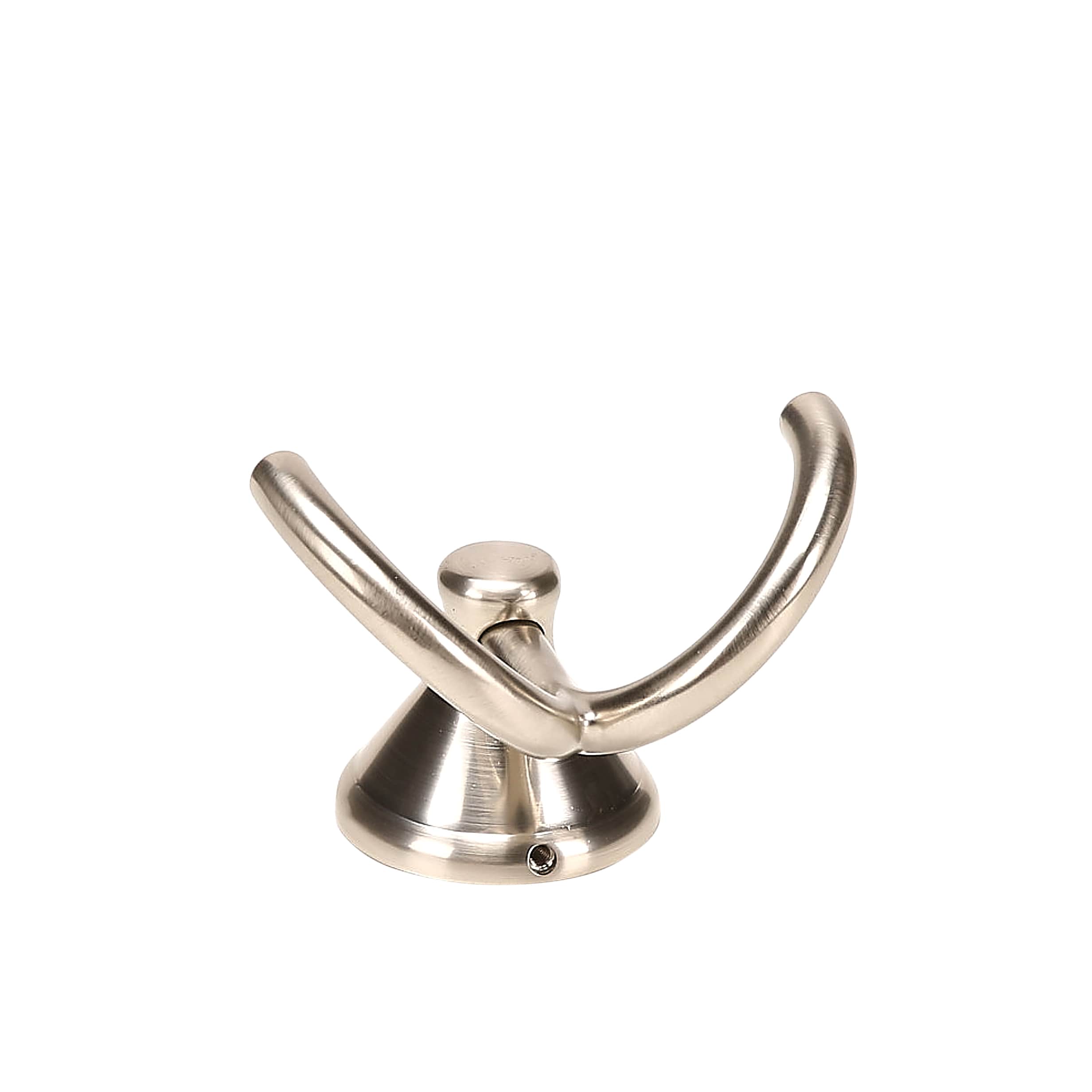 Style Selections Bailey Brushed Nickel Double-Hook Wall Mount Towel Hook in  the Towel Hooks department at
