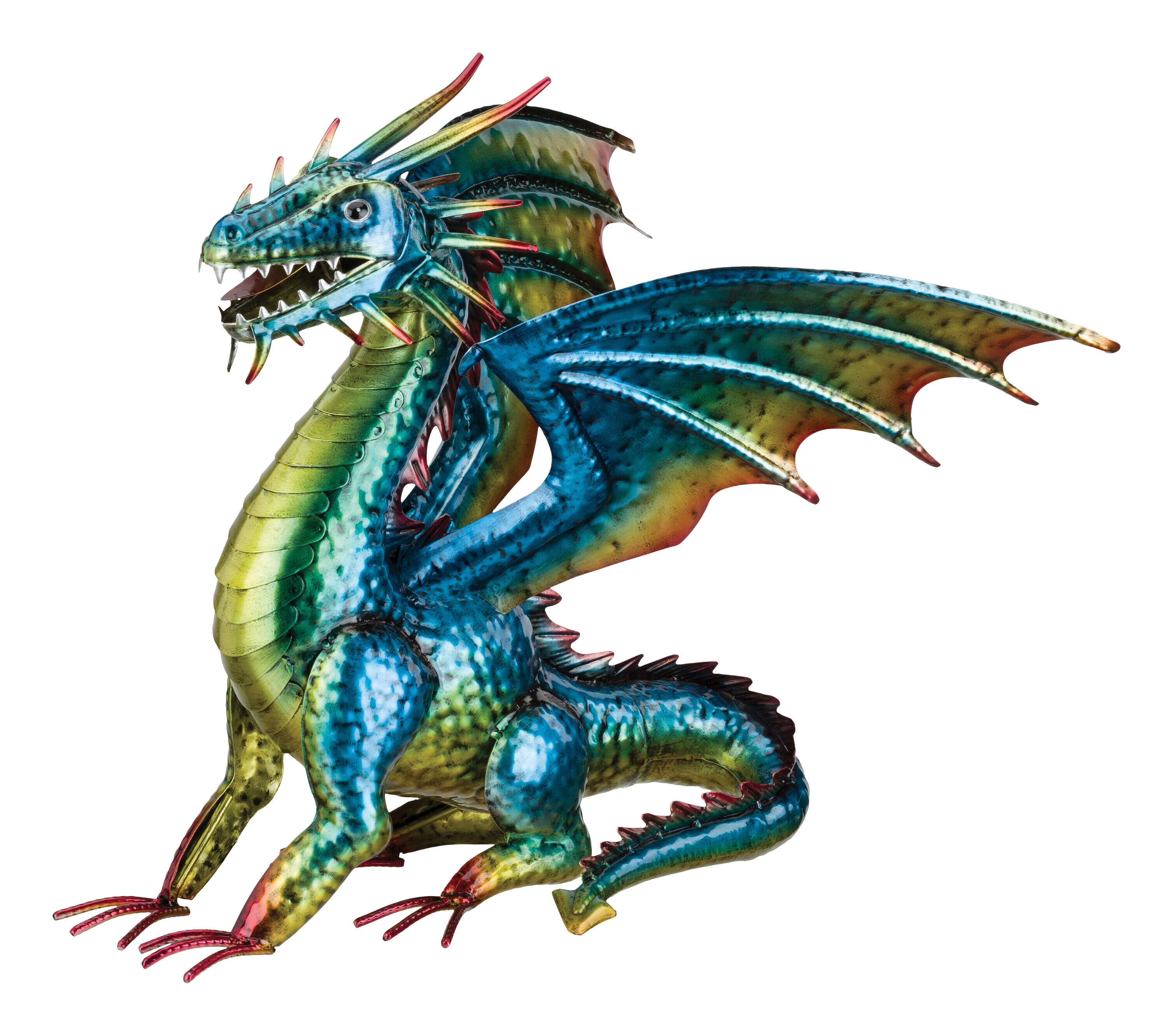 Regal Art & Gift 13458 19.75-Inches H x 22-Inches W Green Dragon Garden Statue