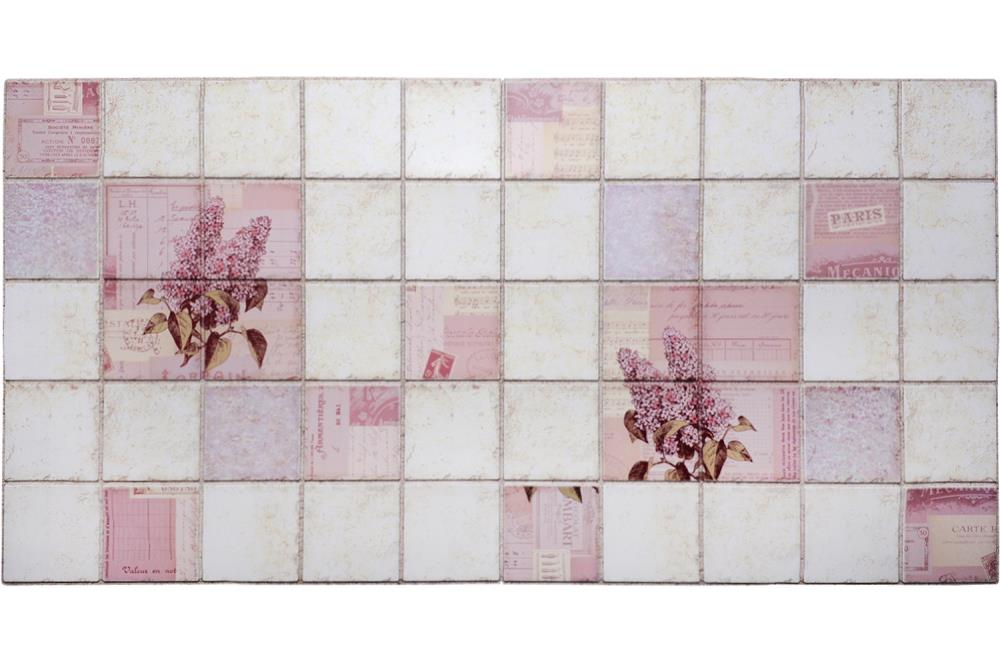 Dundee Deco 38-in x 18-in Embossed Pink PVC Abstract Wall Panel in the ...