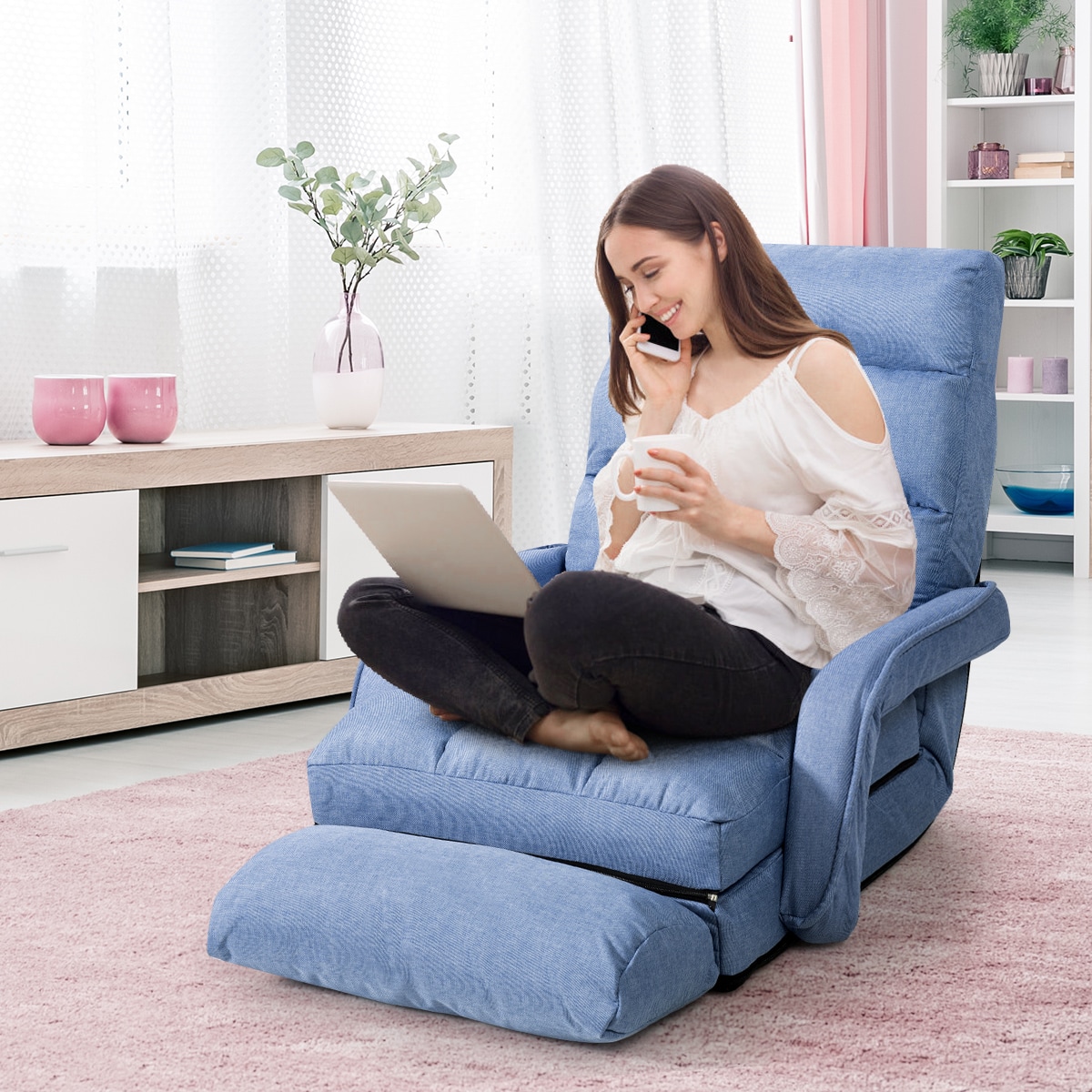 Costway HW56371BL Sofas-Loveseats - View #11